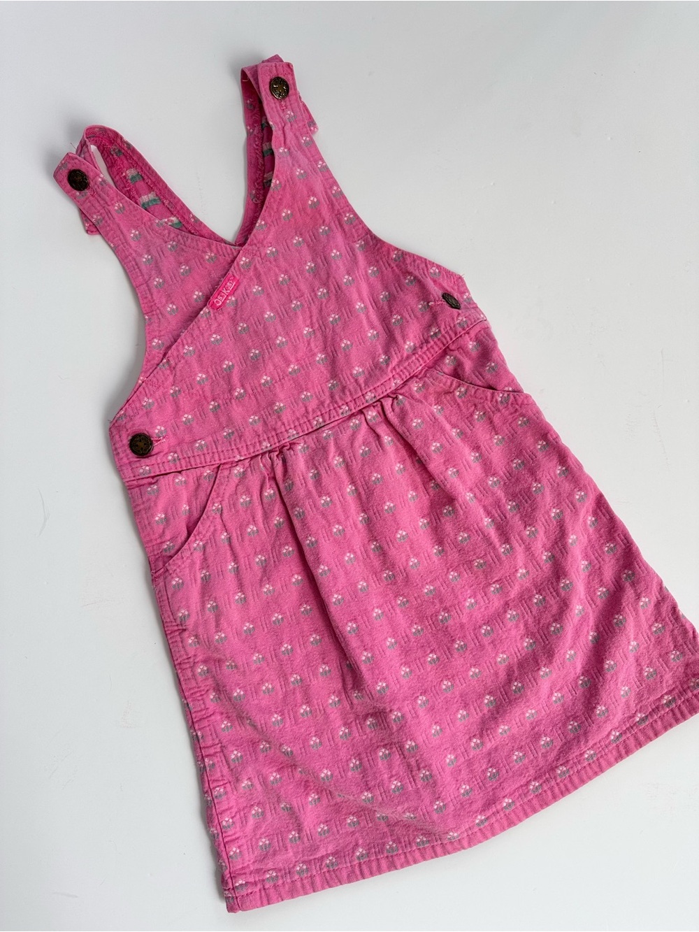 OshKosh B'gosh Pink Embroidered Pinafore Dress